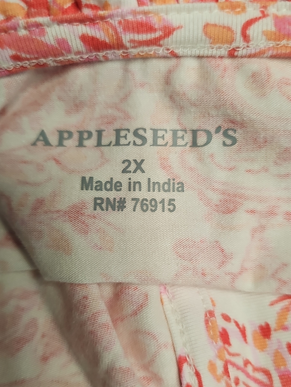 Appleseed's Women's Pink Paisley Ruffle-Trim Blouse - Picture 5 of 6